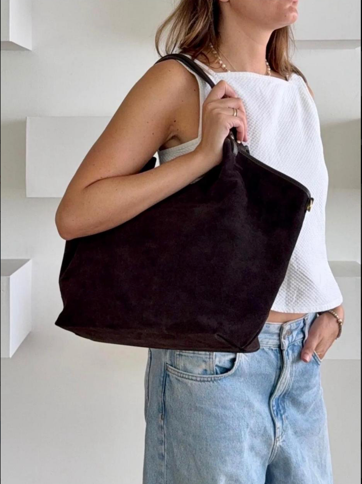 VELO – Suede Leather Shopper & Office Bag
